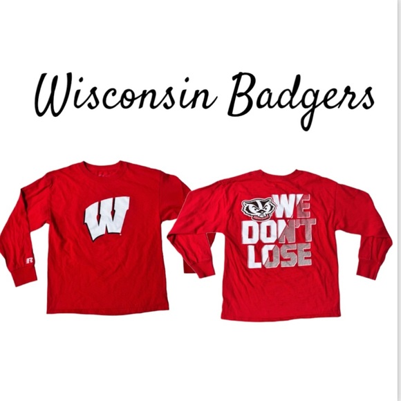 Russell Athletic Other - Russell Brand Wisconsin Badgers Kids Tee “We Don’t Lose” on Back Size S (6-7)